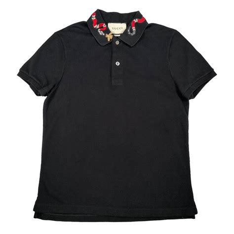 gucci polo snake collar|Gucci polo shirt bee.